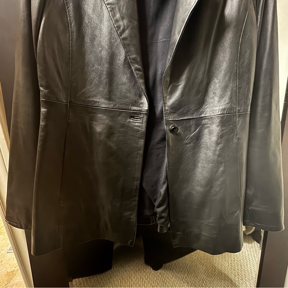 Reformation x Veda Bowery Leather Blazer in Black Size Medium M - Picture 6 of 10